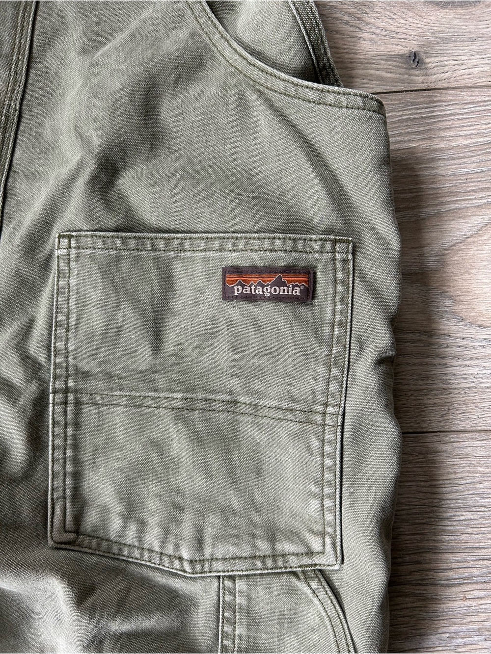 Patagonia Olive Green Overalls Gorpcore Utility work Size Medium - Picture 7 of 13